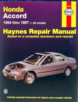 Haynes Publishing - Honda Accord (1994-1997) Automotive Repair Manual - 9781563923234 - V9781563923234