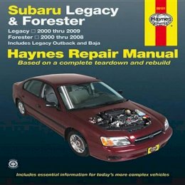 Haynes Publishing - Subaru Legacy & Forester covering Legacy (2000-2009) & Forester (2000-2008), inc. Legacy Outback & Baja Haynes Repair Manual (USA) - 9781620920046 - V9781620920046