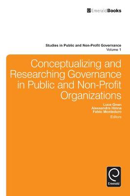 L Monteduro - Conceptualizing and Researching Governance in Public and Non-Profit Organizations - 9781781906576 - V9781781906576