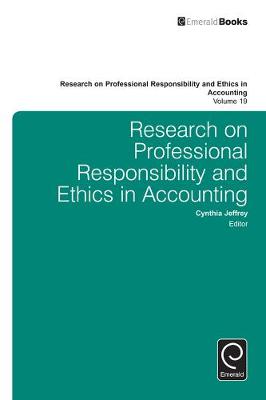 Cynthia Jeffrey - Research on Professional Responsibility and Ethics in Accounting (Research on Professional Responsibility and Ethics in Accounting) - 9781784416669 - V9781784416669