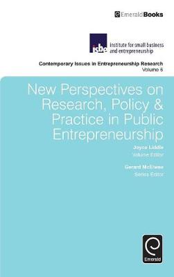 Dk - New Perspectives on Research, Policy & Practice in Public Entrepreneurship - 9781785608216 - V9781785608216