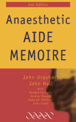 John Urquhart - Anaesthetic Aide Memoire - 9781841101927 - V9781841101927