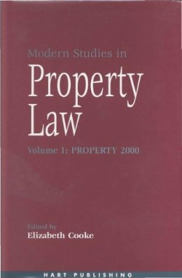 Elizabeth Cooke - Modern Studies in Property Law: Volume 1: Property 2000 (v. 1) - 9781841131252 - V9781841131252