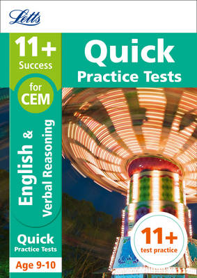 Letts 11+ - Letts 11+ Success  11+ Verbal Reasoning Quick Practice Tests: for the CEM tests: Age 9-10 - 9781844198917 - V9781844198917