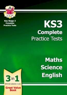 Cgp Books - KS3 Complete Practice Tests - Maths, Science & English - 9781847622563 - V9781847622563