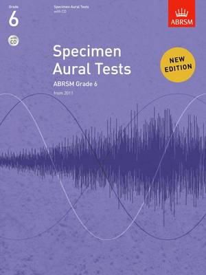 Abrsm Publishing - Specimen Aural Tests, Grade 6 with CD: new edition from 2011 - 9781848492585 - V9781848492585