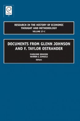 Marianne Johnson (Ed.) - Documents from Glenn Johnson and F. Taylor Ostrander - 9781848556607 - V9781848556607