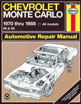 Haynes Publishing - Chevrolet Monte Carlo 1970-88 V6 and V8 Owner's Workshop Manual - 9781850105268 - V9781850105268