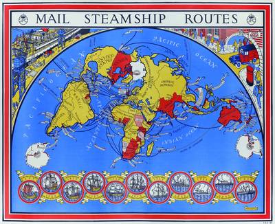 Macdonald Gill - Mail Steamship Routes (Old House) (Rolled) - 9781908402264 - 9781908402264