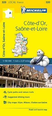 Michelin - Michelin FRANCE: Côte-d'Or, Saône-et-Loire Map 320 (Maps/Local (Michelin)) - 9782067210288 - V9782067210288