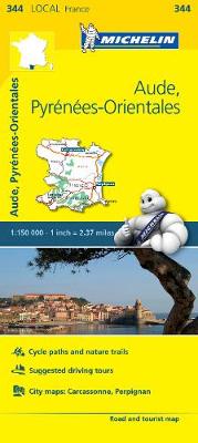 Michelin - Michelin FRANCE Aude, Pyrénées-Orientales Map 344 (Maps/Local (Michelin)) - 9782067210783 - V9782067210783