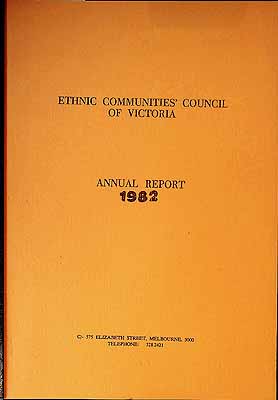  - Ethnic Communities Council of Victoria Annual Report 1982 -  - KCK0001971