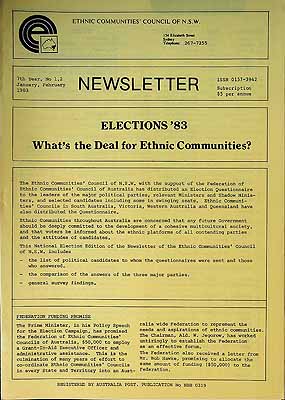  - Ethnic Communities Council of N.S.W.Newsletter Jan/Feb 1983 -  - KCK0001974