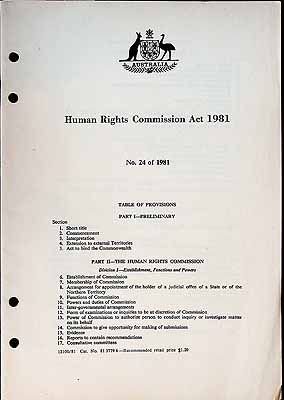  - Human Rights Commission Act 1981 -  - KCK0002055