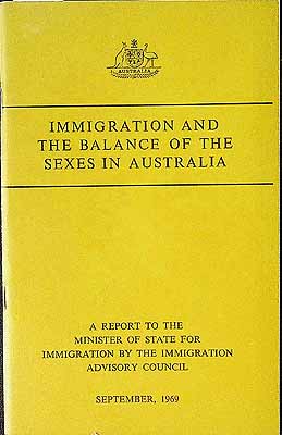 - Immigration and the Balance of the sexes in Australia - - KCK0002566 - Immigration and the Balance of the sexes in Australia - - KCK0002566