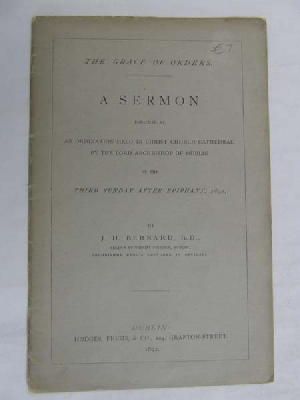 J.h.bernard - The Grace of Orders A Sermon -  - KDK0004690