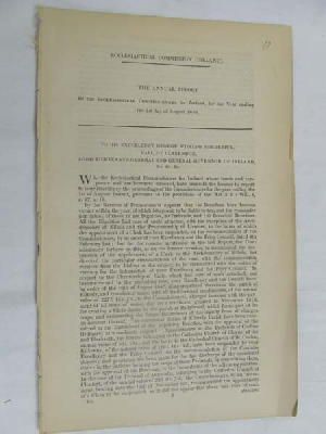  - Ecclesiastical Commission Ireland Report of the Ecclesiastical Commissioners for Ireland to the Lord   Lieutenant for the   year ending1st day  of august 1848 -  - KDK0004737
