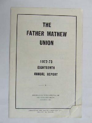  - The Father Mathew Union 1972/73 Annual report -  - KDK0004801