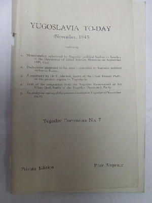  - Yugslavia To-Day ( November 1945 ) -  - KDK0005416
