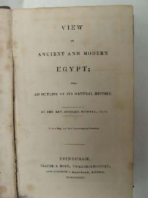 Rev. Michael Russell - View Of Ancient And Modern Egypt; With An Outline Of Its Natural History -  - KEX0031106