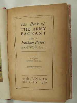 F.r. Benson & Algernon Tudor Craig (Ed) - The Book of the Army Pageant Held at Fulham Palace -  - KEX0093088