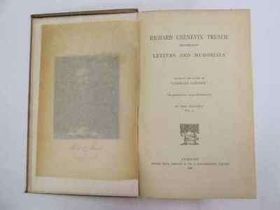 Lowder, Charles - Richard Chenevix Trench Archbishop Letters and Memorials in Two Volumes -  - KEX0243574