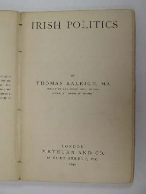 T Raleigh - Irish Politics -  - KEX0243616
