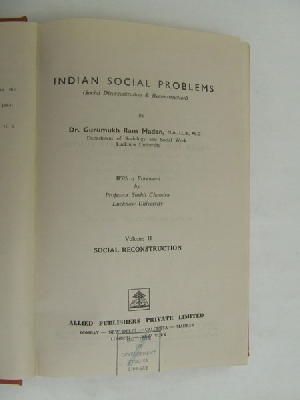 Gurmukh Ram Madan - Indian social problems: Social disorganization and reconstruction.--Volume 2 Social Reconstruction -  - KEX0269963