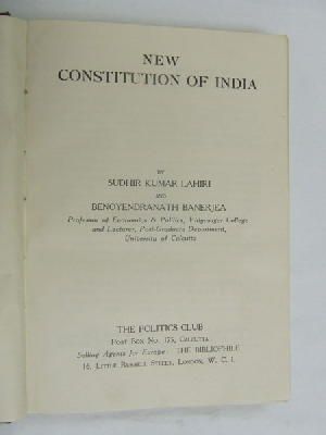 Sudhir Kumar Lahiri - New constitution of India, -  - KEX0269975