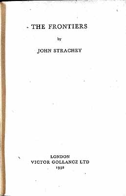 John Strachey - The Frontiers -  - KEX0304207