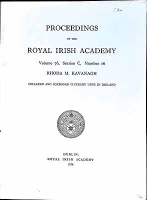 Rhoda M Kavanagh - Collared and Cordoned Cinerary Urns in Ireland -  - KEX0304840