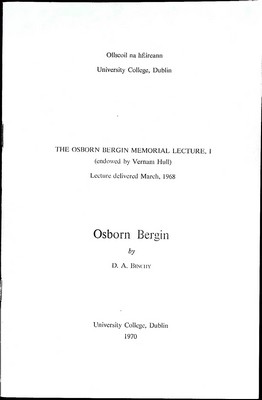 D A Binchy - Osborn Bergin -  - KEX0305122