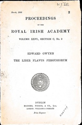 Edward Gwynn - The Liber Flavus Fergusiorum -  - KEX0305139