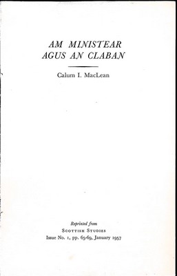 Calum I Maclean - Am Ministear agus an Claban -  - KEX0305141