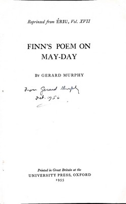 Gerard Murphy - Finn's Poem on Mayday -  - KEX0305149