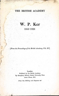 R W Cambers - W P Ker 1855-1923 -  - KEX0305200