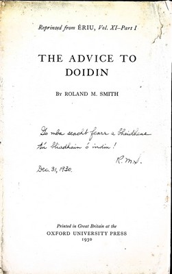 Roland M Smith - The Advice to Doidin -  - KEX0305216