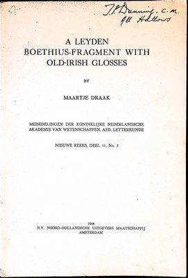 Maartje Draak - A Leyden Boethius- Fragment with Old Irish Glosses -  - KEX0305232
