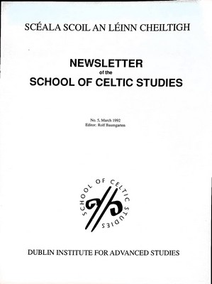 Rolf Baumgarten - Newsletter of the School of celtic Studies No.5 March 1992 -  - KEX0305252