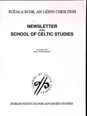 Rolf Baumgarten - Newsletter of the School of Celtic Studies No.6 -  - KEX0305253