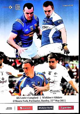  - Laois V Longford 22nd May 2011 O Moore Park Portlaoise.Official programme -  - KEX0308216