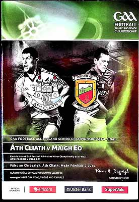  - Atha Cliath V Maigh Eo Pairc an Chrocaigh Mean Fomhair 2 2012. Official Programme -  - KEX0308290