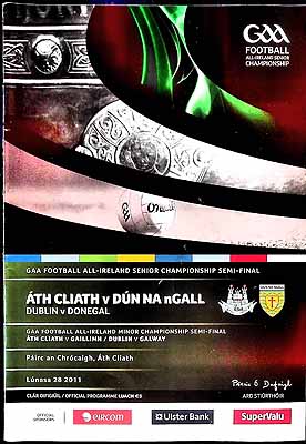  - Atha Cliath V Dun na nGall Pairc an Chrocaigh Lunasa 28 2011. Official Programme -  - KEX0308291