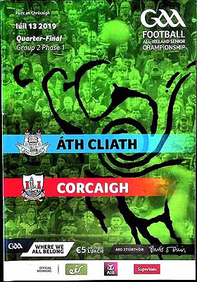  - Ath Cliath V Corcaigh Iul13 2019 Pairc an Chrocaigh.Official Programme -  - KEX0308313