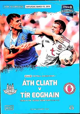  - Ath Cliath V Tir Eoghain Pairc an Chrocaigh March 16 2019. Official Programme -  - KEX0308338