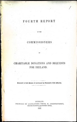  - Fourth Report of the Commissioners of Charitable Donations and Bequests for Ireland -  - KEX0309056