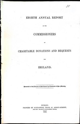 William Peter Mathews And Daniel Mcdermot - Eight Annual Report of the Commissioners of Charitable Donations and Bequests for Ireland -  - KEX0309059