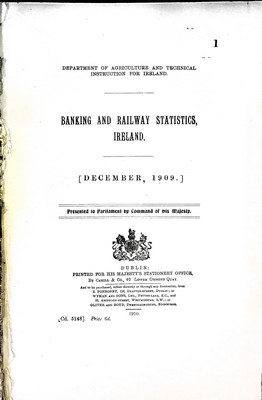T.p.gill - Banking and Railway Statistics December 1909 and June 1910 -  - KEX0309072