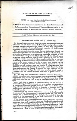 Mr Young - Geological Survey ( Ireland ) Correspondence between the Lord Commissioners of the treasur and the Commissioners of Woods and Forests relative to the Geological Survey of ireland -  - KEX0309146
