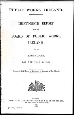  - Thirty ninth Report from the Board of Public Works ireland for the Year 1870-71 -  - KEX0309189